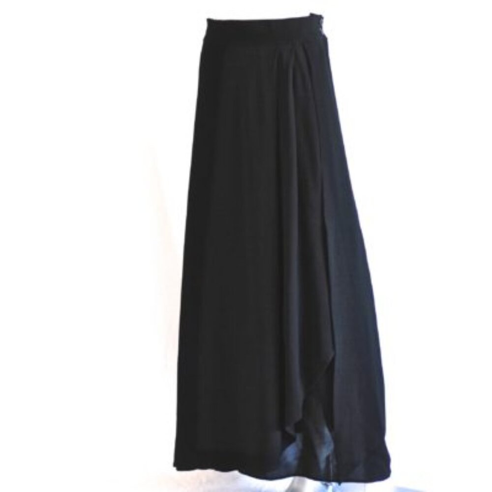 1940's Layered Crepe Black Maxi Skirt - Canada - Picture 3 of 4
